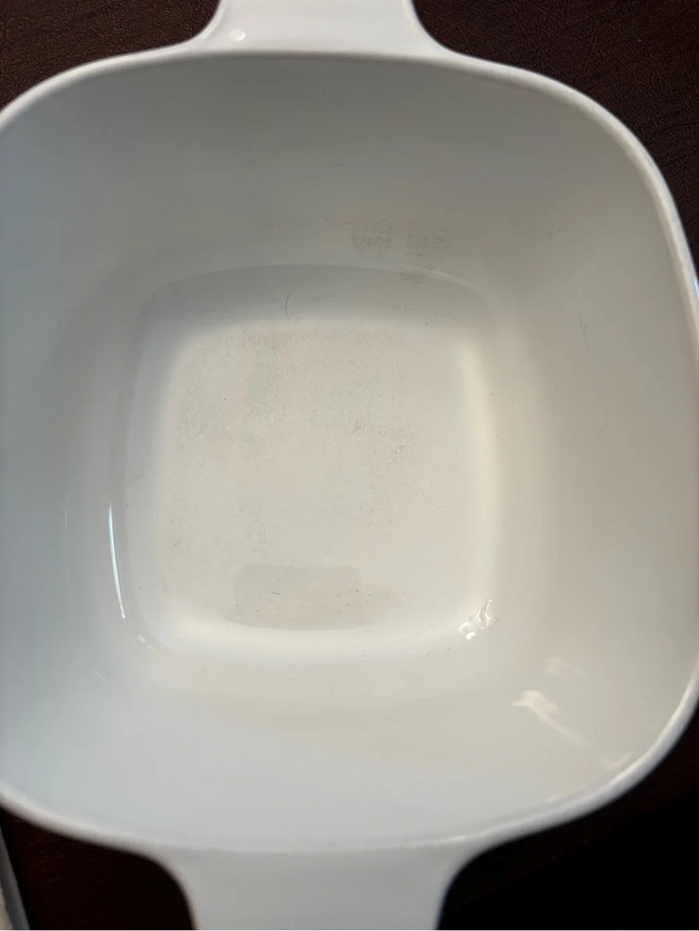 Corning ware 1960s 1 3/4 Quart White Casserole with Blue Floral Design
